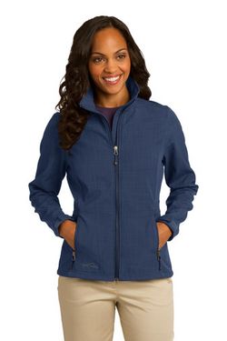 Eddie Bauer ® Ladies Shaded Crosshatch Soft Shell Jacket. EB533 Eddie Bauer ® Ladies Shaded Crosshatch Soft Shell Jacket. EB533