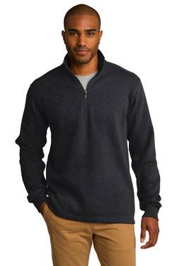 Port Authority Slub Fleece 1/4-Zip Pullover. F295 Port Authority Slub Fleece 1/4-Zip Pullover. F295