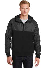 Sport-Tek ®  Embossed Hybrid Full-Zip Hooded Jacket. JST50