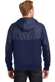 Sport-Tek ®  Embossed Hybrid Full-Zip Hooded Jacket. JST50