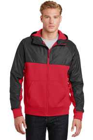 Sport-Tek ®  Embossed Hybrid Full-Zip Hooded Jacket. JST50