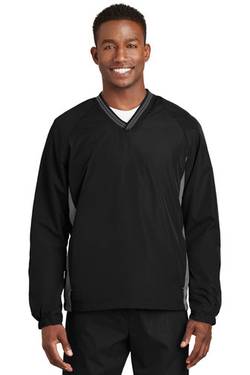 Sport-Tek ® Tipped V-Neck Raglan Wind Shirt. JST62 Sport-Tek ® Tipped V-Neck Raglan Wind Shirt. JST62