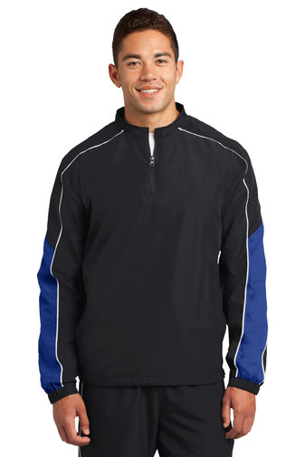DISCONTINUED  Sport-Tek ®  Piped Colorblock 1/4-Zip Wind Shirt. JST64