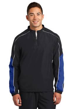 DISCONTINUED Sport-Tek ® Piped Colorblock 1/4-Zip Wind Shirt. JST64 DISCONTINUED Sport-Tek ® Piped Colorblock 1/4-Zip Wind Shirt. JST64