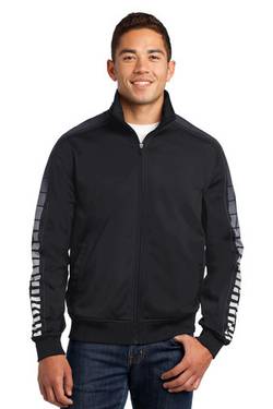 DISCONTINUED Sport-Tek ® Dot Sublimation Tricot Track Jacket. JST93 DISCONTINUED Sport-Tek ® Dot Sublimation Tricot Track Jacket. JST93