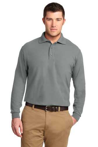Port Authority Silk Touch™ Long Sleeve Polo.  K500LS