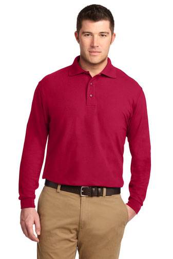 Port Authority Silk Touch™ Long Sleeve Polo.  K500LS