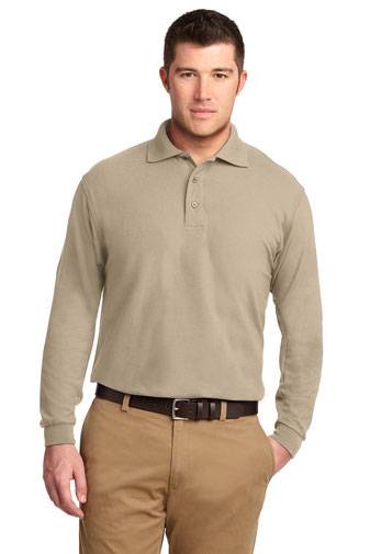 Port Authority Silk Touch™ Long Sleeve Polo.  K500LS