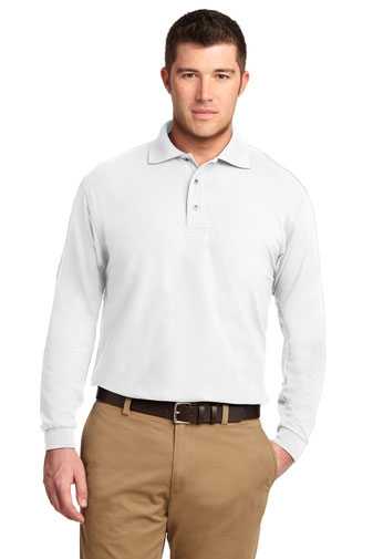 Port Authority Silk Touch™ Long Sleeve Polo.  K500LS