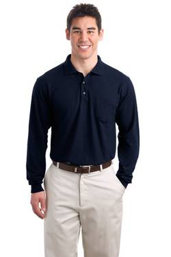 Port Authority Long Sleeve Silk Touch™ Polo with Pocket. K500LSP Port Authority Long Sleeve Silk Touch™ Polo with Pocket. K500LSP