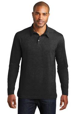 Port Authority Long Sleeve Meridian Cotton Blend Polo. K577LS Port Authority Long Sleeve Meridian Cotton Blend Polo. K577LS