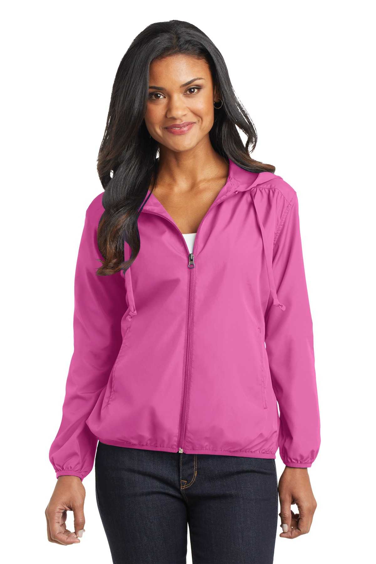 DISCONTINUED  Port Authority Ladies Hooded Essential Jacket. L305