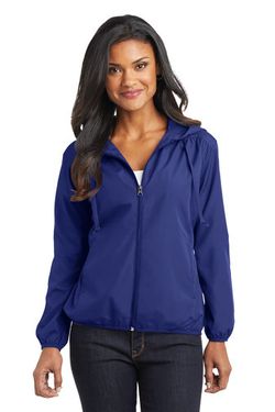 DISCONTINUED Port Authority Ladies Hooded Essential Jacket. L305 DISCONTINUED Port Authority Ladies Hooded Essential Jacket. L305