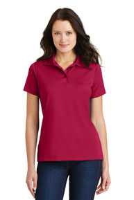 DISCONTINUED  Port Authority Ladies Poly-Charcoal Blend Pique Polo. L497