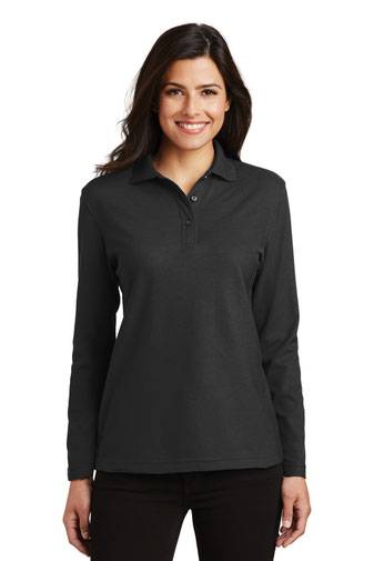 Port Authority Ladies  Silk Touch™ Long Sleeve Polo.  L500LS