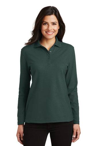 Port Authority Ladies  Silk Touch™ Long Sleeve Polo.  L500LS