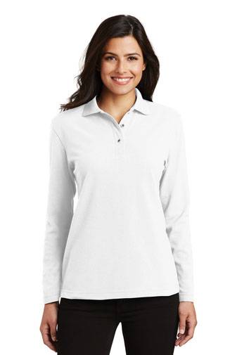 Port Authority Ladies  Silk Touch™ Long Sleeve Polo.  L500LS