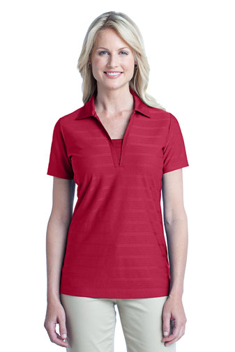 DISCONTINUED  Port Authority Ladies Horizontal Texture Polo. L514