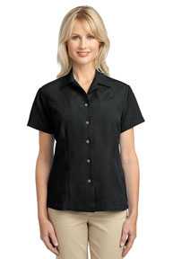 DISCONTINUED  Port Authority Ladies Patterned Easy Care Camp Shirt. L536