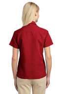 DISCONTINUED  Port Authority Ladies Patterned Easy Care Camp Shirt. L536