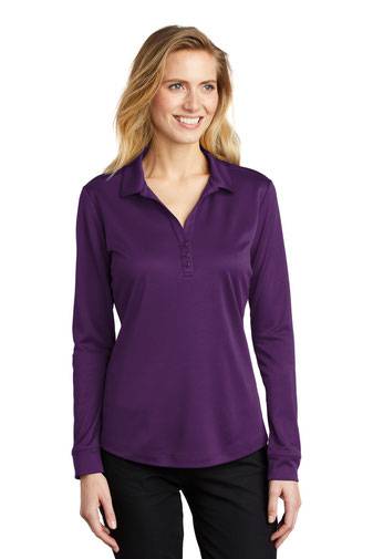 Port Authority  Ladies Silk Touch  ™ Performance Long Sleeve Polo. L540LS