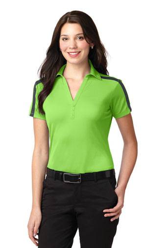 Port Authority Ladies Silk Touch™ Performance Colorblock Stripe Polo. L547
