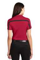 Port Authority Ladies Silk Touch™ Performance Colorblock Stripe Polo. L547