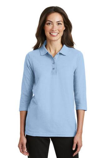 Port Authority Ladies Silk Touch™ 3/4-Sleeve Polo. L562