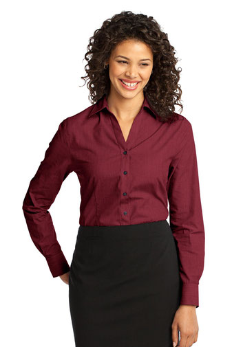 Port Authority Ladies Crosshatch Easy Care Shirt. L640