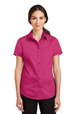 Port Authority Ladies Short Sleeve SuperPro ™ Twill Shirt. L664 Port Authority Ladies Short Sleeve SuperPro ™ Twill Shirt. L664