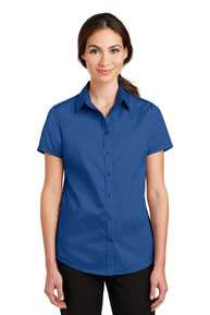Port Authority Ladies Short Sleeve SuperPro ™  Twill Shirt. L664