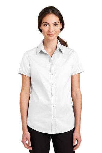 Port Authority Ladies Short Sleeve SuperPro ™  Twill Shirt. L664
