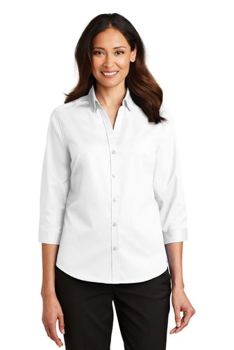 Port Authority Ladies 3/4-Sleeve SuperPro ™  Twill Shirt. L665