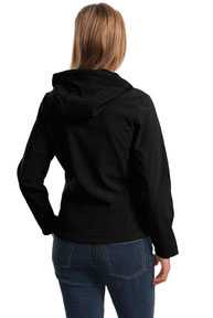 Port Authority Ladies Textured Hooded Soft Shell Jacket. L706