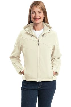 Port Authority Ladies Textured Hooded Soft Shell Jacket. L706 Port Authority Ladies Textured Hooded Soft Shell Jacket. L706