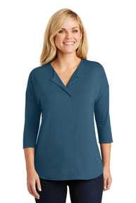 Port Authority Ladies Concept 3/4-Sleeve Soft Split Neck Top. LK5433