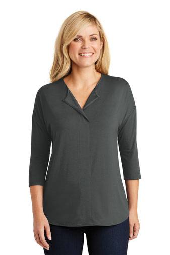 Port Authority Ladies Concept 3/4-Sleeve Soft Split Neck Top. LK5433