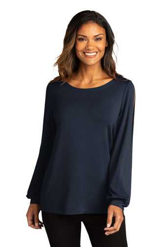 Port Authority  Ladies Luxe Knit Jewel Neck Top. LK5600