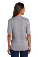 Port Authority  Ladies Stretch Heather Open Neck Top  LK583