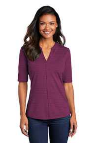 Port Authority  Ladies Stretch Heather Open Neck Top  LK583
