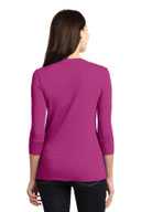 DISCONTINUED  Port Authority Ladies Concept Stretch 3/4-Sleeve Scoop Henley. LM1007