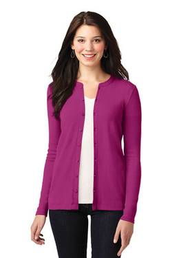 Port Authority Ladies Concept Stretch Button-Front Cardigan. LM1008 Port Authority Ladies Concept Stretch Button-Front Cardigan. LM1008