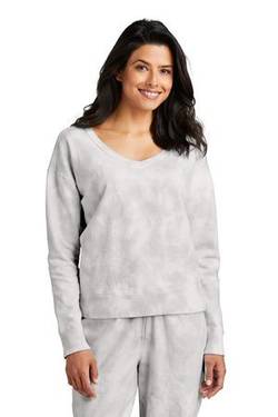 Port & Company ® Ladies Beach Wash ® Cloud Tie-Dye V-Neck Sweatshirt LPC140V Port & Company ® Ladies Beach Wash ® Cloud Tie-Dye V-Neck Sweatshirt LPC140V