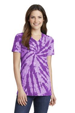 Port & Company ® Ladies Tie-Dye V-Neck Tee. LPC147V Port & Company ® Ladies Tie-Dye V-Neck Tee. LPC147V