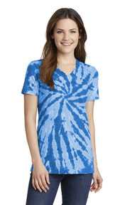 Port & Company ®  Ladies Tie-Dye V-Neck Tee.  LPC147V