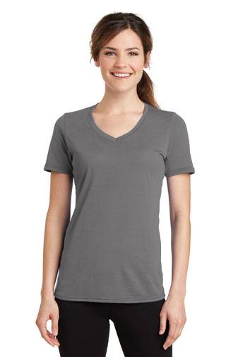 Port & Company ®  Ladies Performance Blend V-Neck Tee. LPC381V