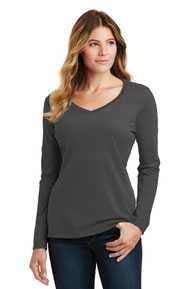 Port & Company ®  Ladies Long Sleeve Fan Favorite V-Neck Tee. LPC450VLS