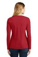 Port & Co ®  Ladies Long Sleeve Fan Favorite V-Neck Tee. LPC450VLS