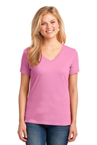 Port & Co ®  Ladies Core Cotton V-Neck Tee. LPC54V