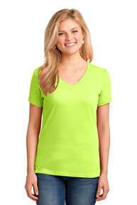 Port & Company ®  Ladies Core Cotton V-Neck Tee. LPC54V